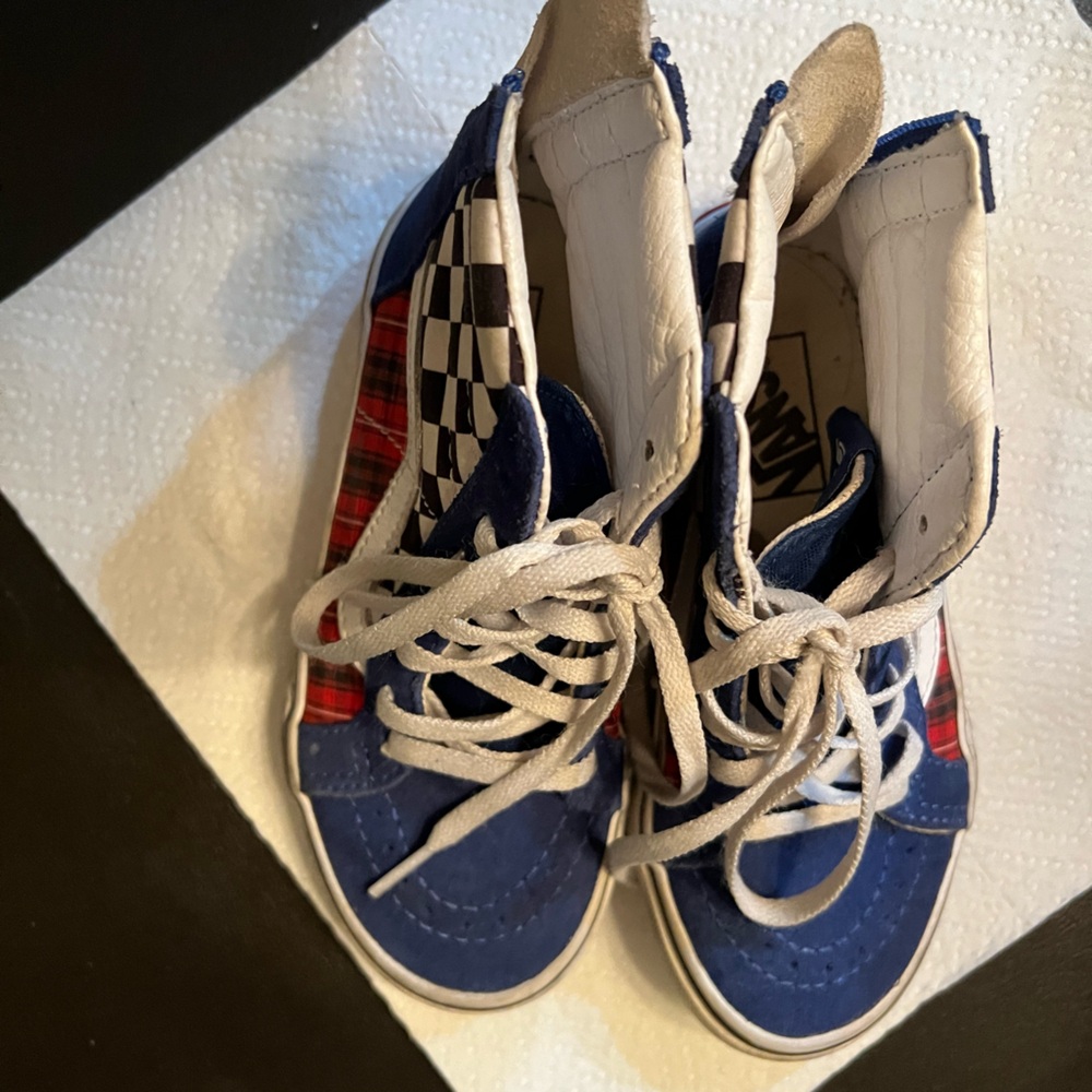 Vans Kids High-Top Sneakers - Blue and Red